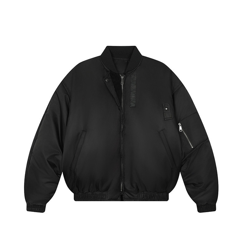 美式街頭加棉飛行員外套女冬季加厚保暖棒球服寬鬆百搭