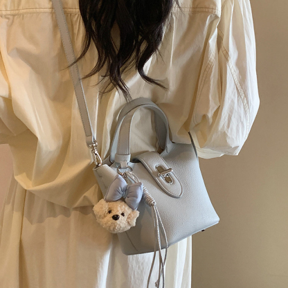 海鹽藍水桶包女士2026新款包包菜籃子手提包單肩斜挎