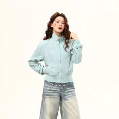 美式潮流立領防曬外套女夏季薄款戶外防紫外線透氣上衣