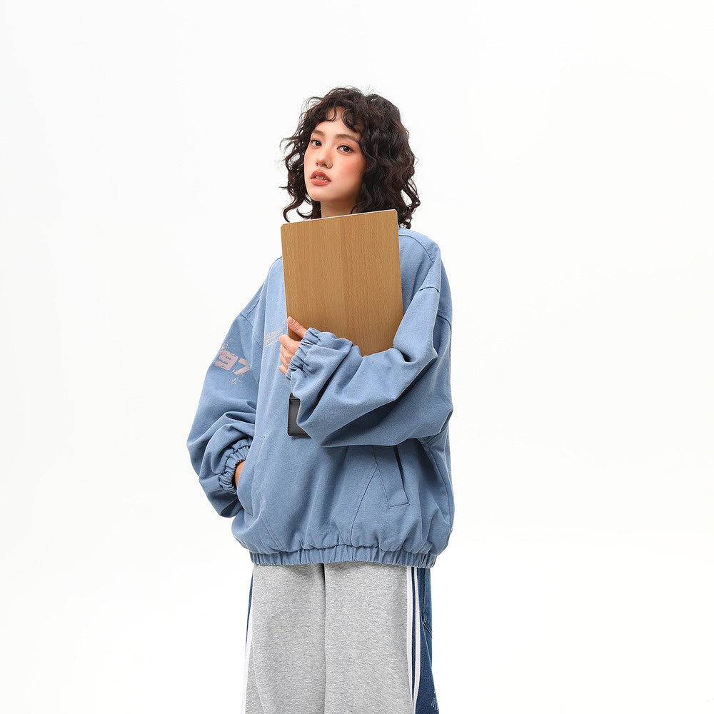 美式街頭vintage工裝夾克外套女春季重磅潮牌上衣