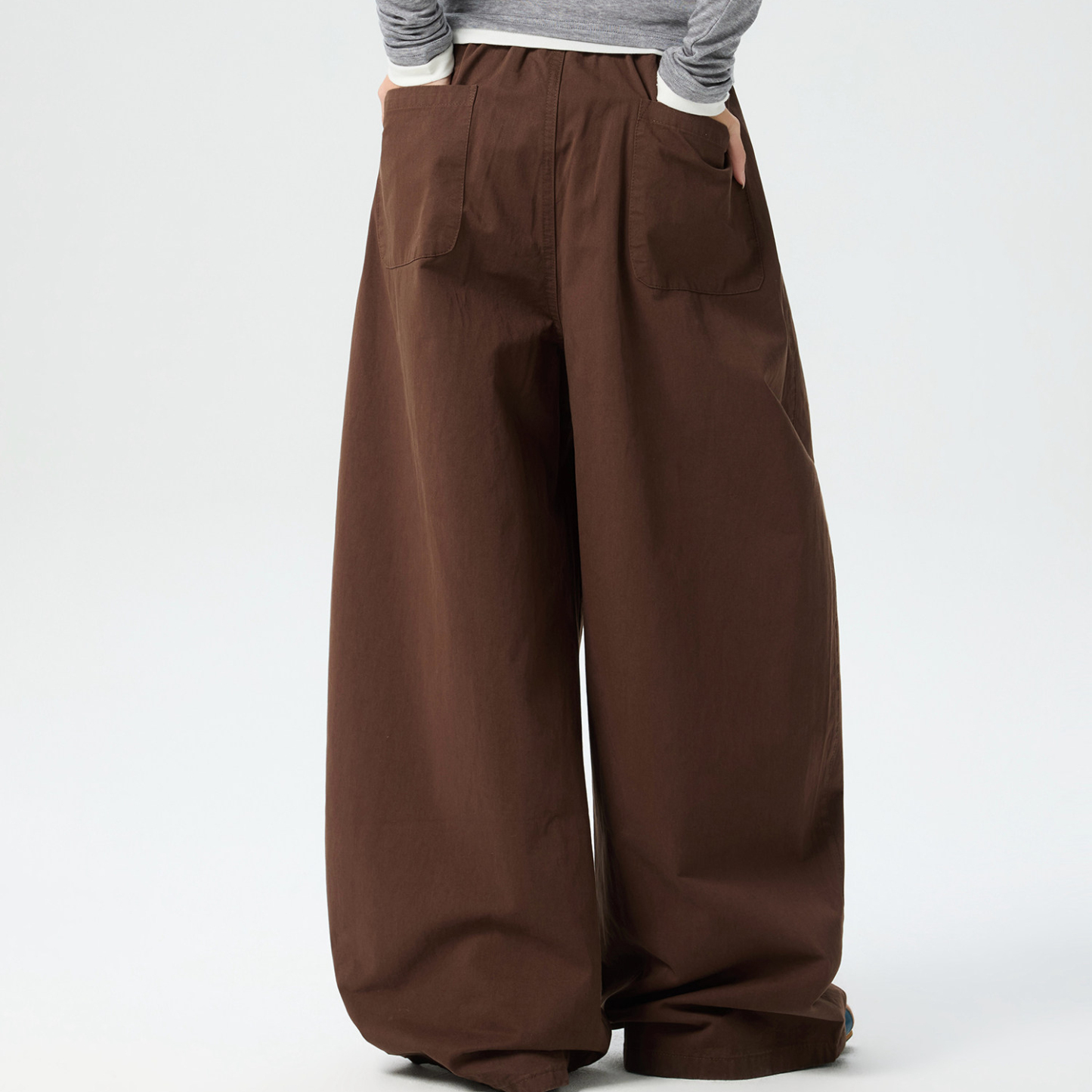 美式復古棕色工裝褲女新款寬鬆直筒闊腿褲百搭休閒長褲