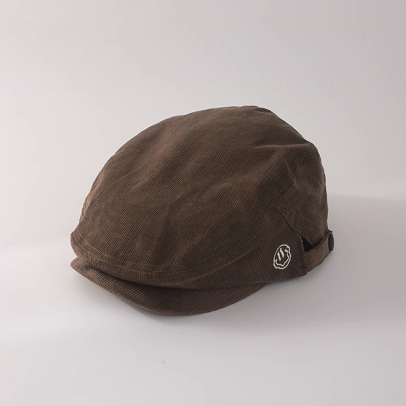 美式辣妹咖啡色反戴前進帽女街頭棕色畫家貝雷帽偵探報童帽子