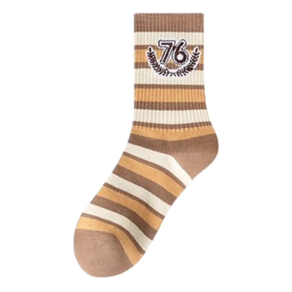 襪子女純棉中筒襪ins潮女士長襪運動日系復古春秋款長筒襪