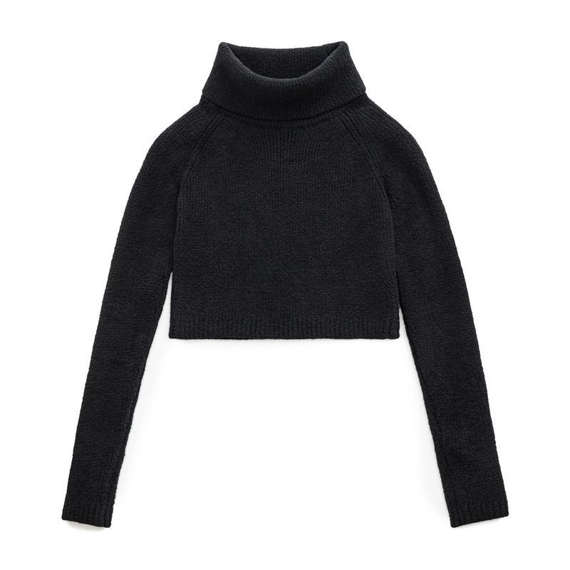 馬登女裝 仿羊羔絨高領衫保暖抗寒毛衣長袖磨毛內搭打底厚針織衫秋冬女