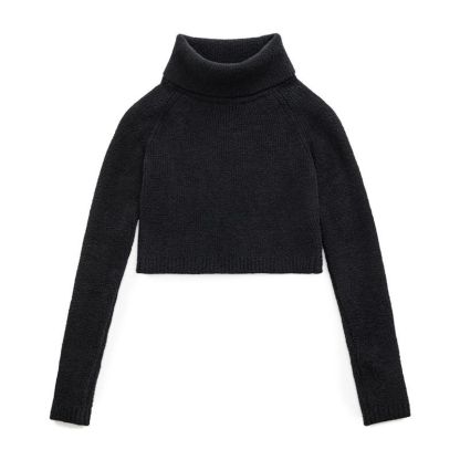 馬登女裝 仿羊羔絨高領衫保暖抗寒毛衣長袖磨毛內搭打底厚針織衫秋冬女