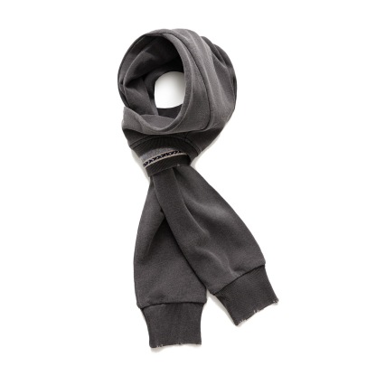 復古藍色針織長款披肩圍巾兩用保暖護頸圍脖外搭護肩女士秋冬