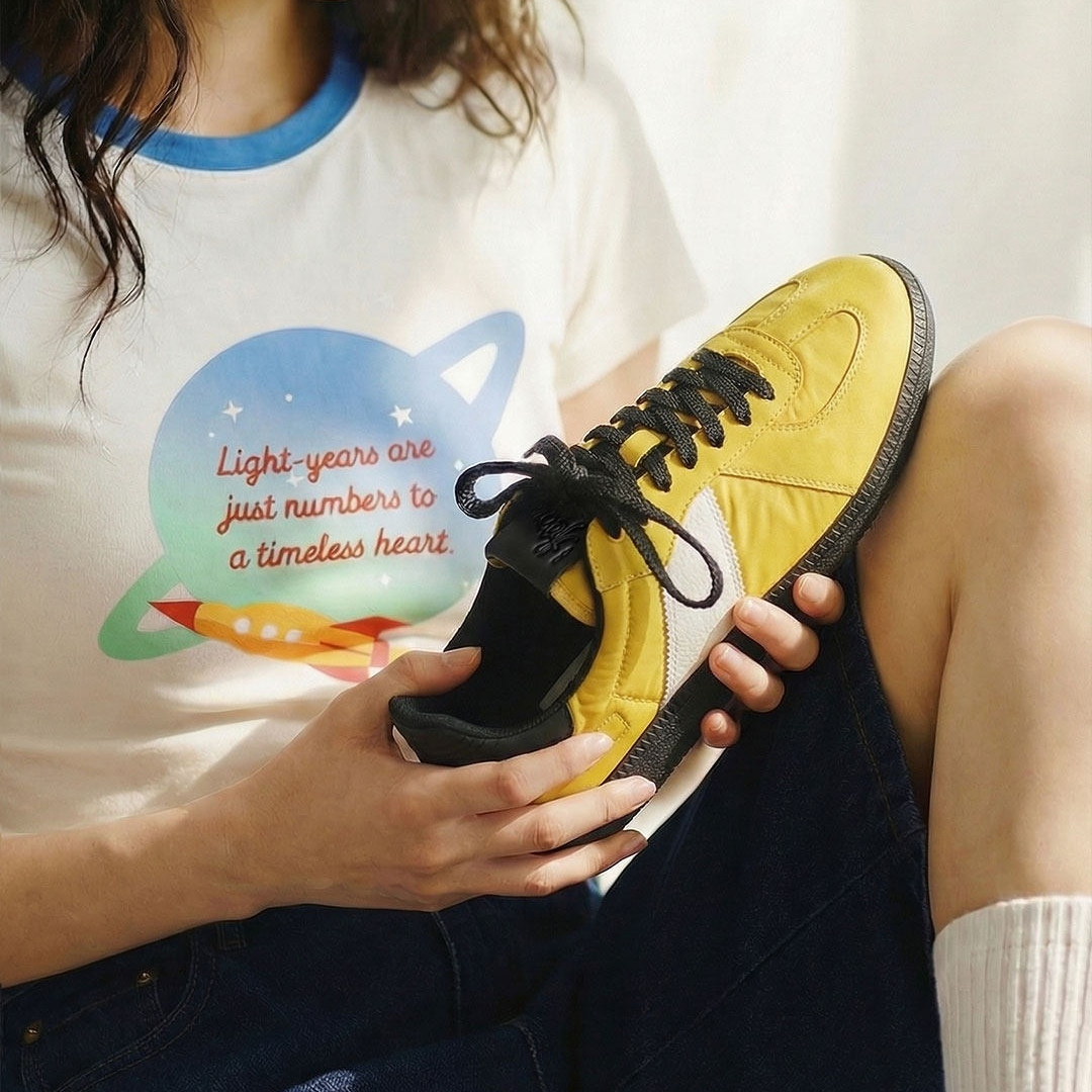 2026新款黃色復古軟刃薄平底透氣經典德訓鞋運動休閒女板鞋子