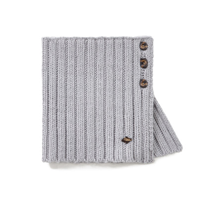 淺灰色毛線衣針織短圍巾加厚保暖假高領子脖套護頸女士秋冬季