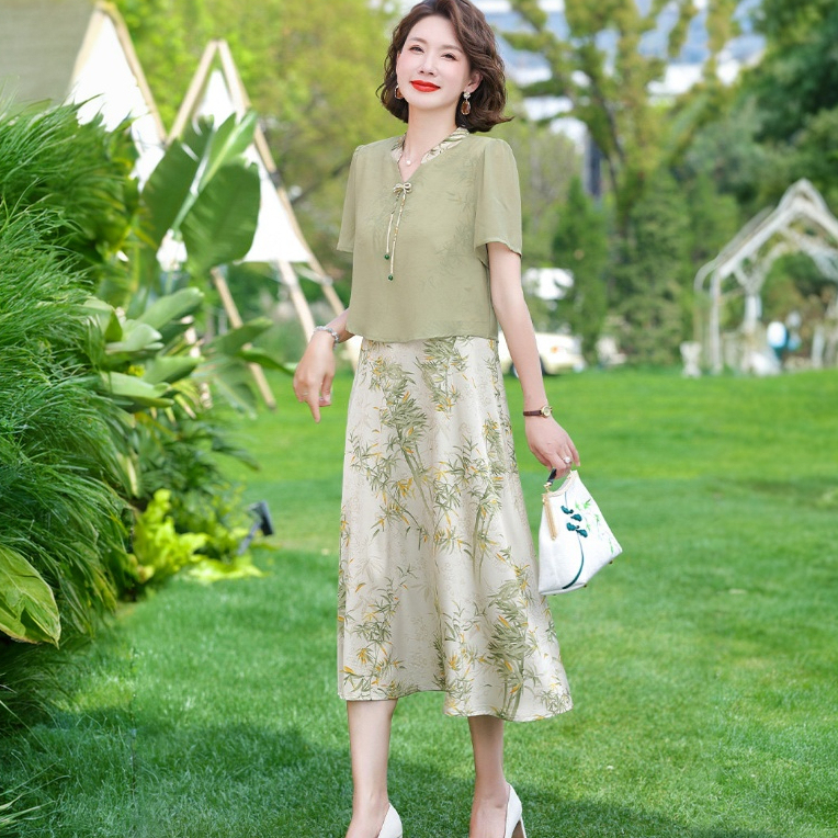夏裝連衣裙2026新款洋氣時尚假兩件長裙子