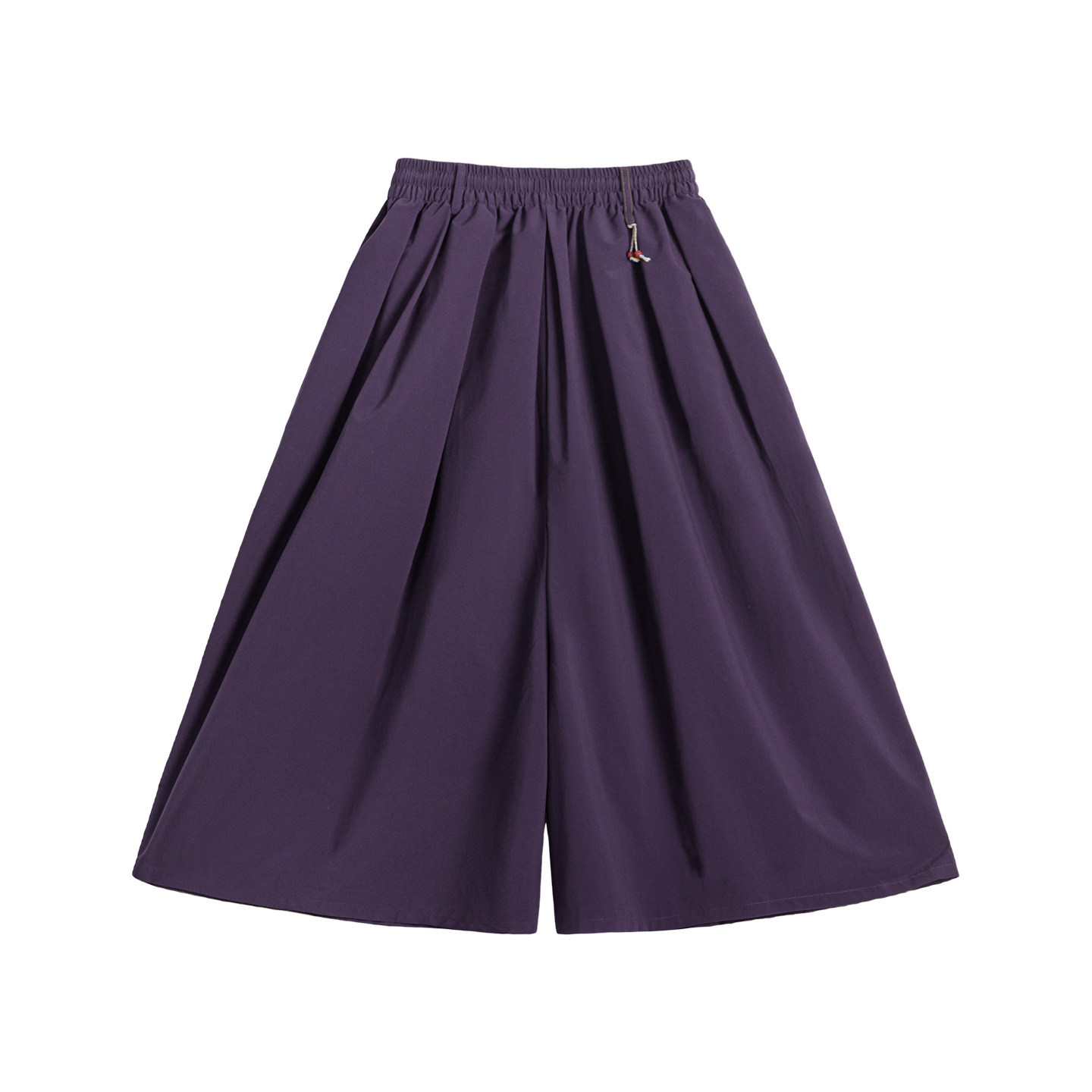 A字薄款寬鬆顯瘦大擺垂感闊腿山本裙褲一體九分休閒褲女