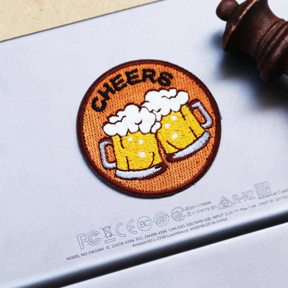 粘貼復古vintage刺繡布貼衝鋒衣包包徽章圖案貼衣服破洞補丁遮蓋