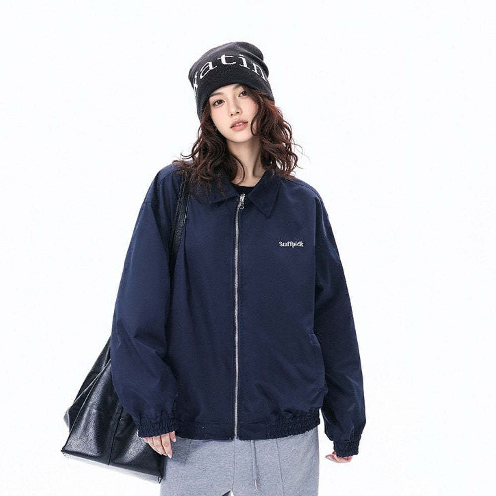 設計感拼接兩面穿格子外套女春季2025新款復古寬鬆基礎款夾克上衣