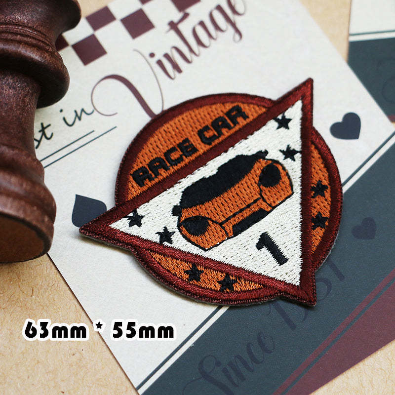 粘貼復古vintage刺繡布貼衝鋒衣包包徽章圖案貼衣服破洞補丁遮蓋