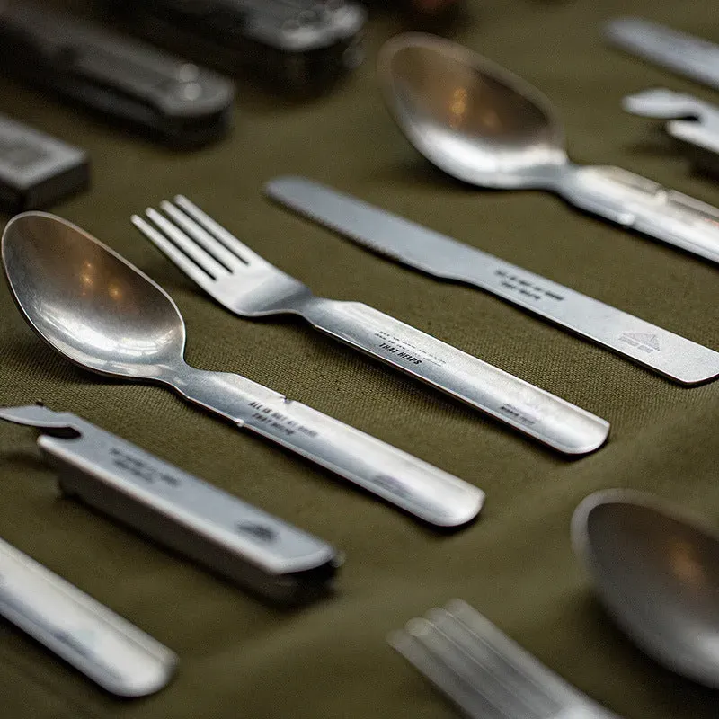 四合一露營餐具套裝戶外便攜不銹鋼多功能刀叉勺開瓶器