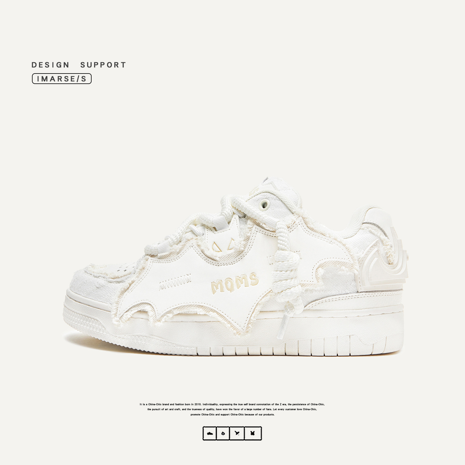 國潮蝙蝠俠麵包鞋厚底增高板鞋鞋子女