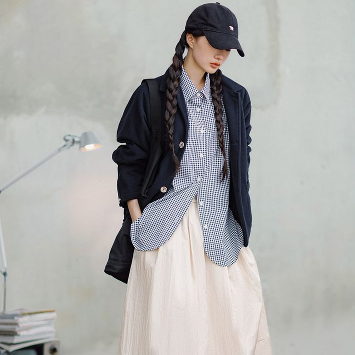 馬登女裝 美式搖粒絨翻領外套暖呼呼保暖夾克休閒開衫抓絨上衣冬季女