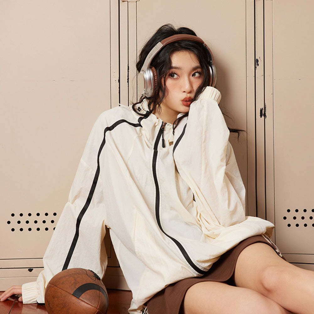 防紫外線夏季防曬衣女2025年新款寬鬆oversize連帽外套潮牌防曬服