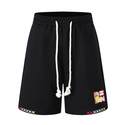 夏季美式街頭抽繩中褲百搭寬鬆五分褲女休閒短褲