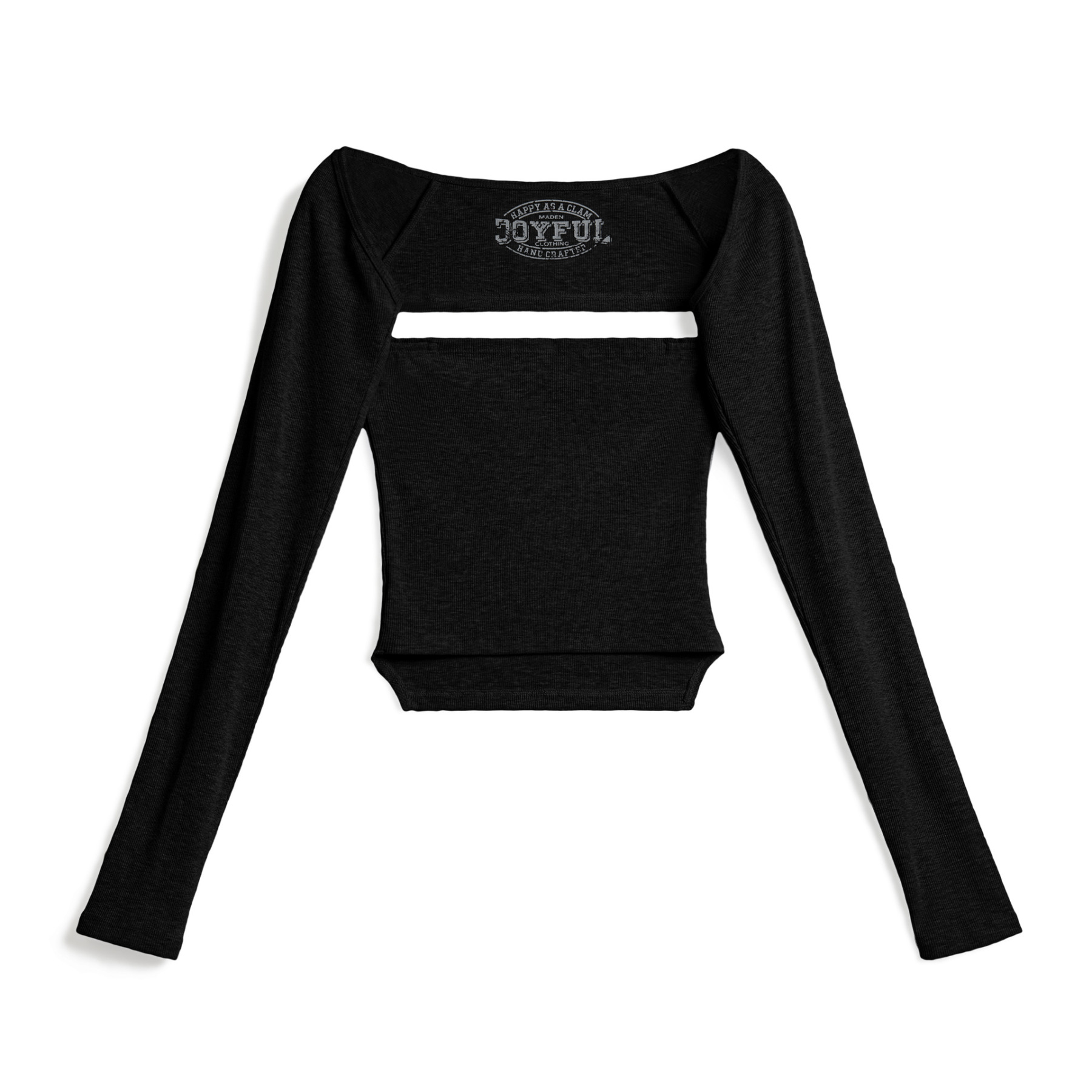 格雷系一字領鏤空長袖T恤辣妹掛脖扭結DIY坎肩百變露肩上衣女