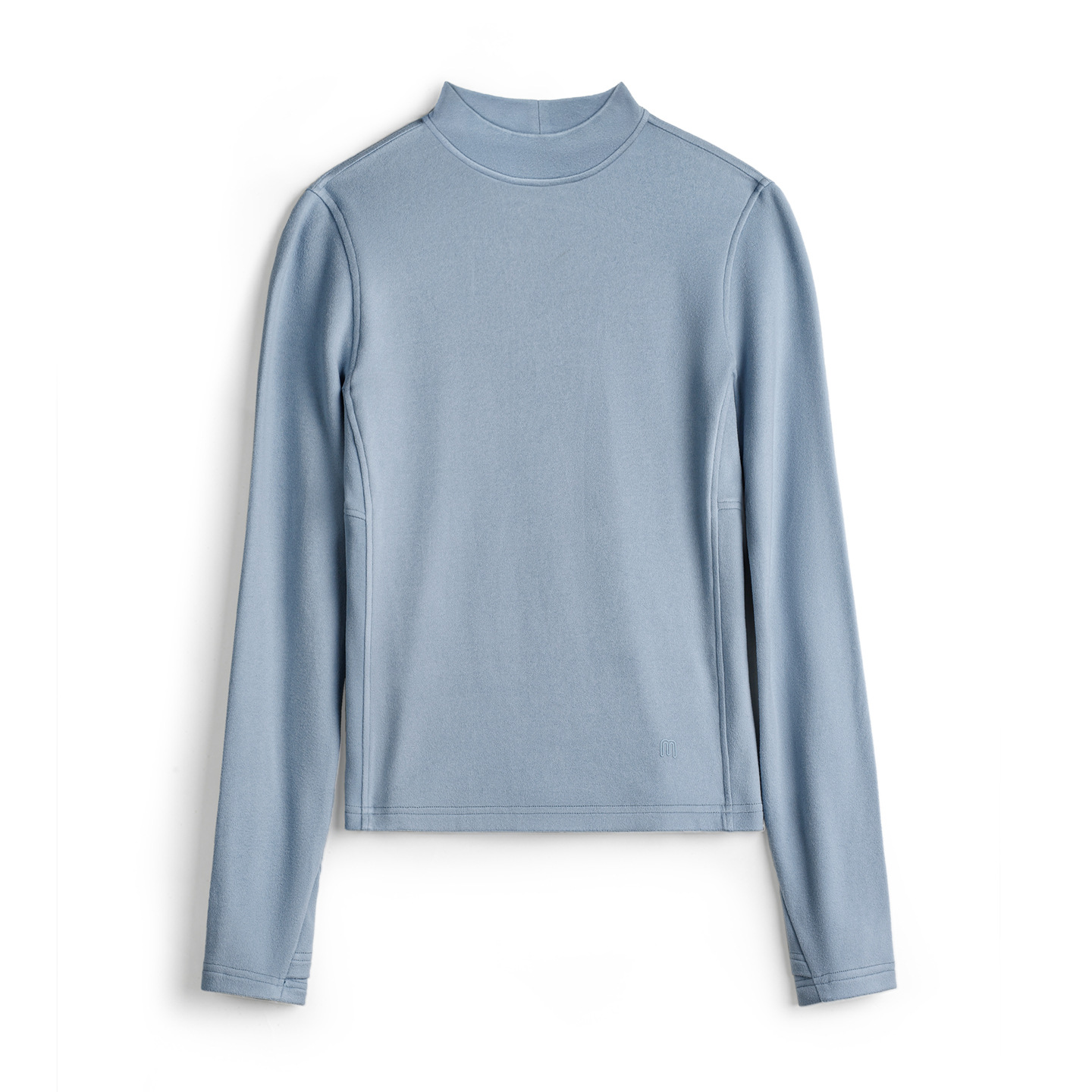 半高領正肩加厚磨毛保暖絨內搭修身長袖T恤上衣打底衫女秋冬