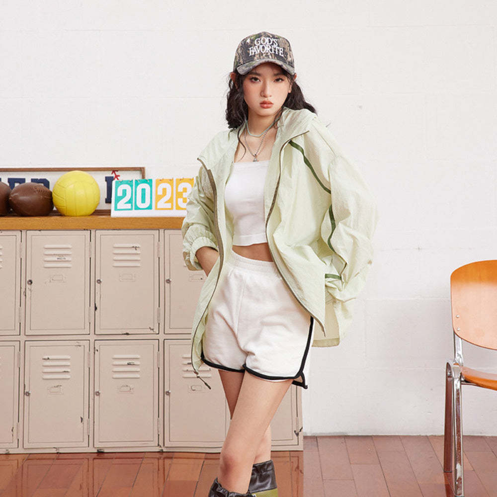 防紫外線夏季防曬衣女2025年新款寬鬆oversize連帽外套潮牌防曬服