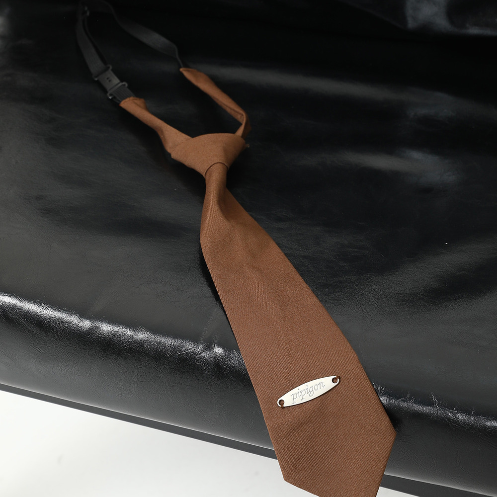 棕色領帶美拉德襯衫穿搭百搭氛圍感可擕式領帶