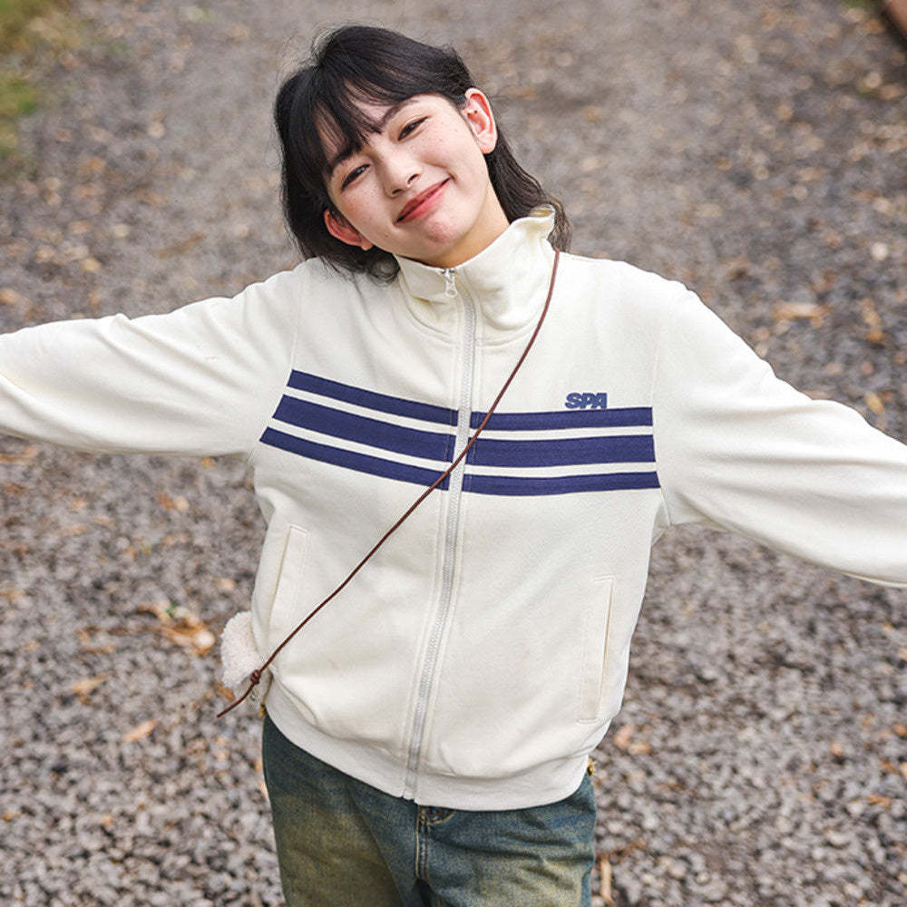 復古外套女2024新款早秋衛衣短款休閒顯瘦拉鍊上衣