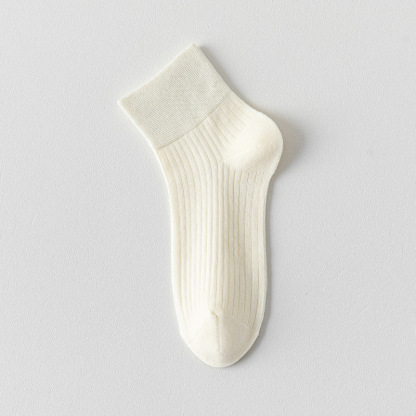 超薄無骨款舒適不勒脚吸汗透氣糖果色耐磨簡約短中筒棉襪女夏