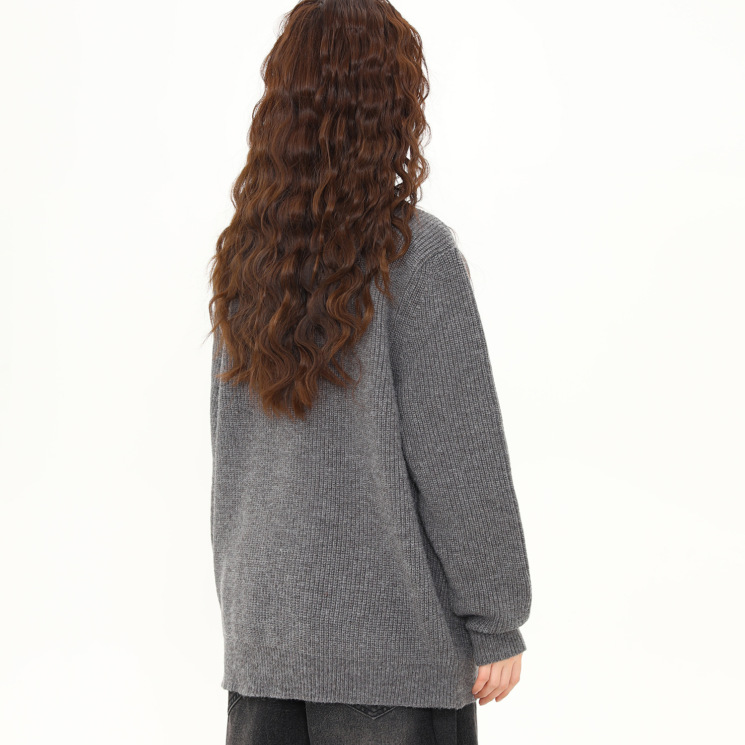 美式街頭不規則褶皺設計感高領毛衣女秋冬高智感針織衫