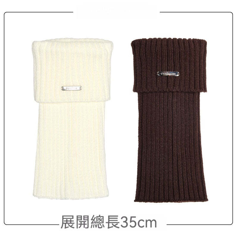 腿套白色針織女款冬季發熱保暖襪套雪地靴堆堆襪冬季小腿襪子加厚