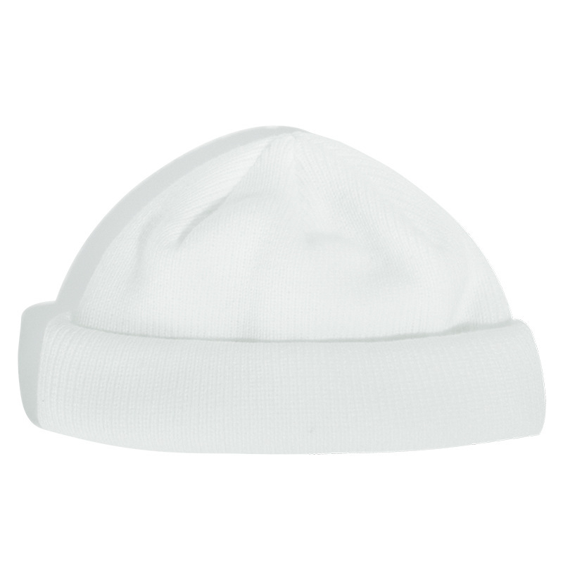 日系純色瓜皮帽百搭街頭潮牌韓版毛線帽嘻哈女冷帽秋冬季針織帽