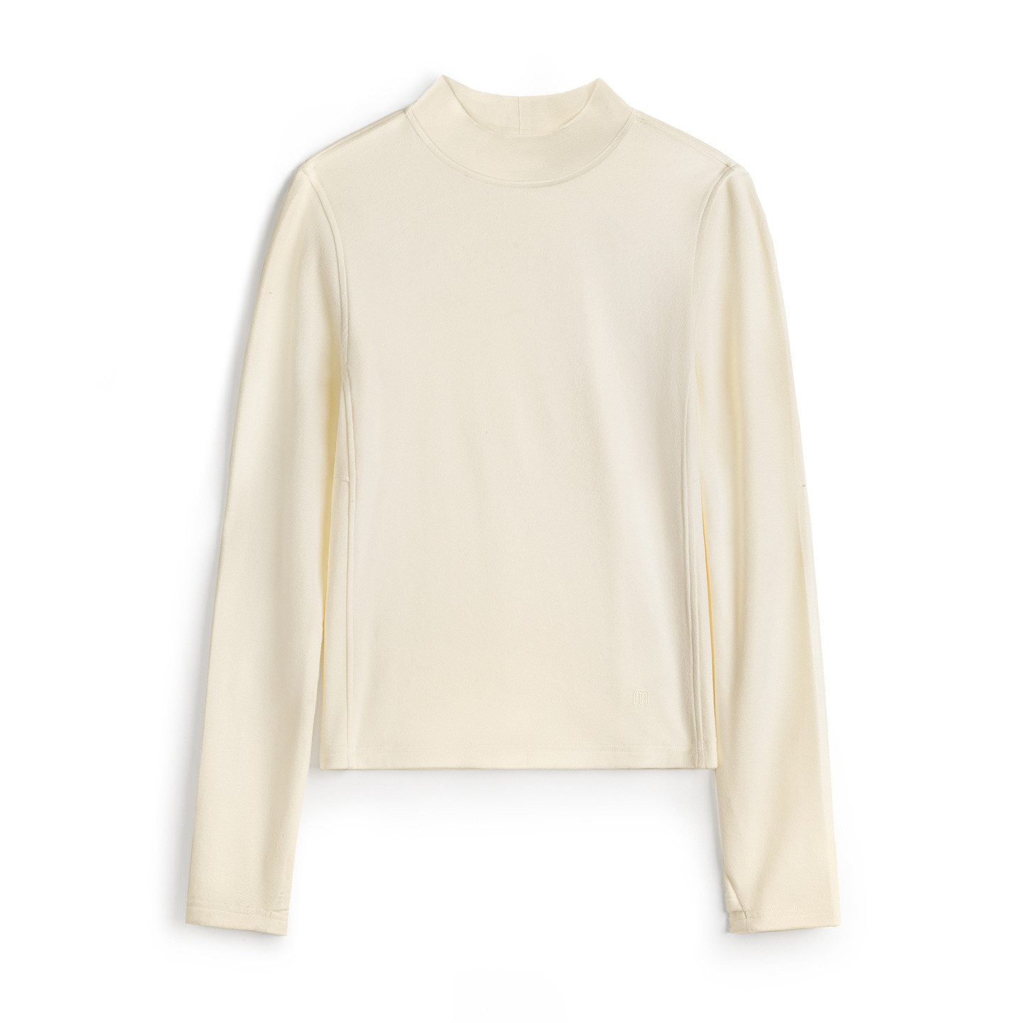 半高領正肩加厚磨毛保暖絨內搭修身長袖T恤上衣打底衫女秋冬