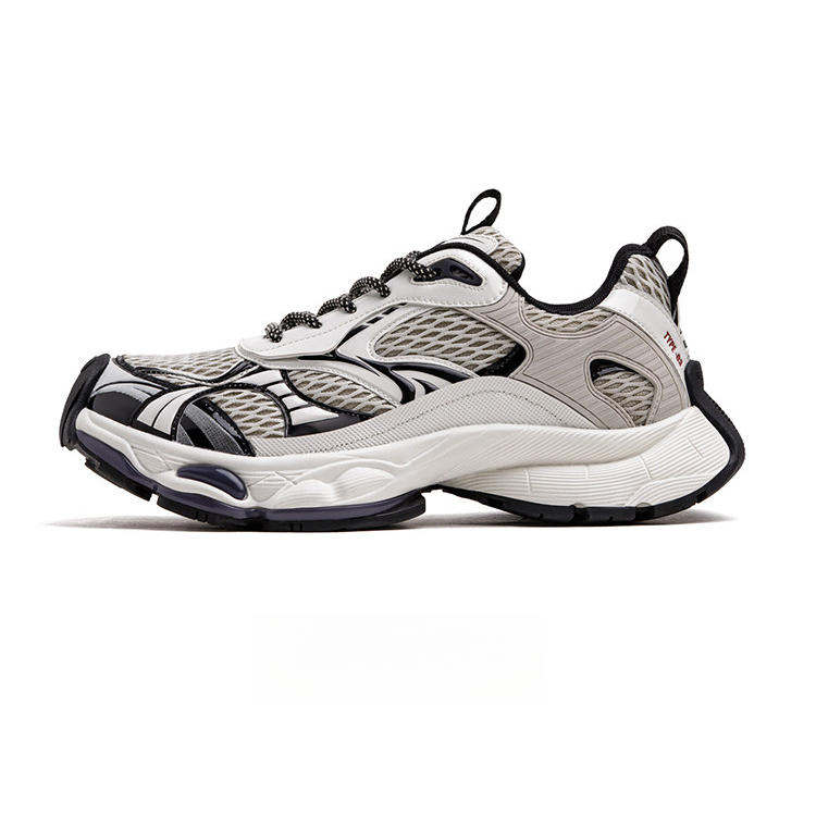 復古灰色曼哈頓網面增高厚底透氣老爹鞋子軟底運動休閒鞋女