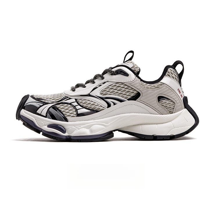 復古灰色曼哈頓網面增高厚底透氣老爹鞋子軟底運動休閒鞋女