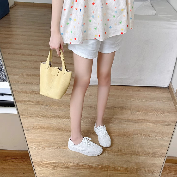 真皮兩穿輕便小白鞋女2025新款百搭平底休閒鞋子板鞋