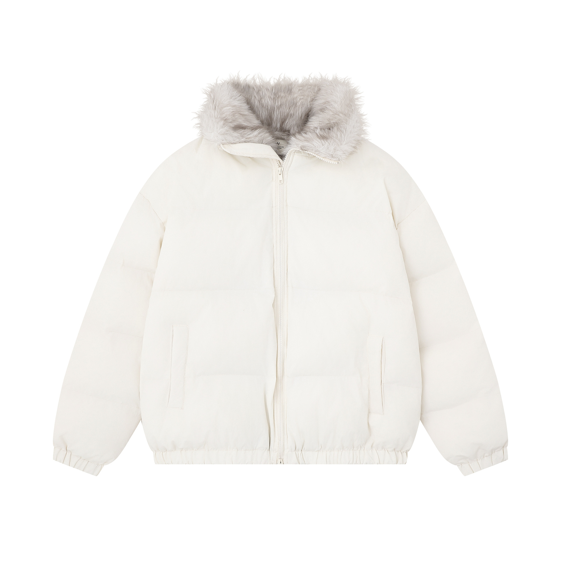 冬季加厚毛領保暖麵包棉服女立領高級感美式復古棉衣棉襖