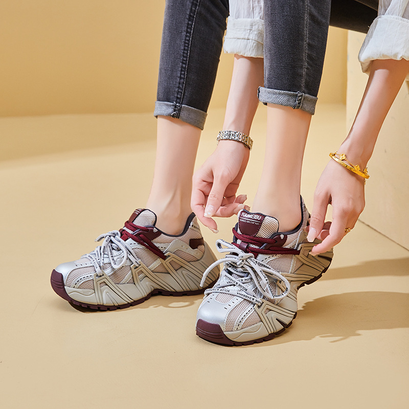 女款老爹鞋ins潮流2025春季韓版時尚潮流厚底運動單鞋