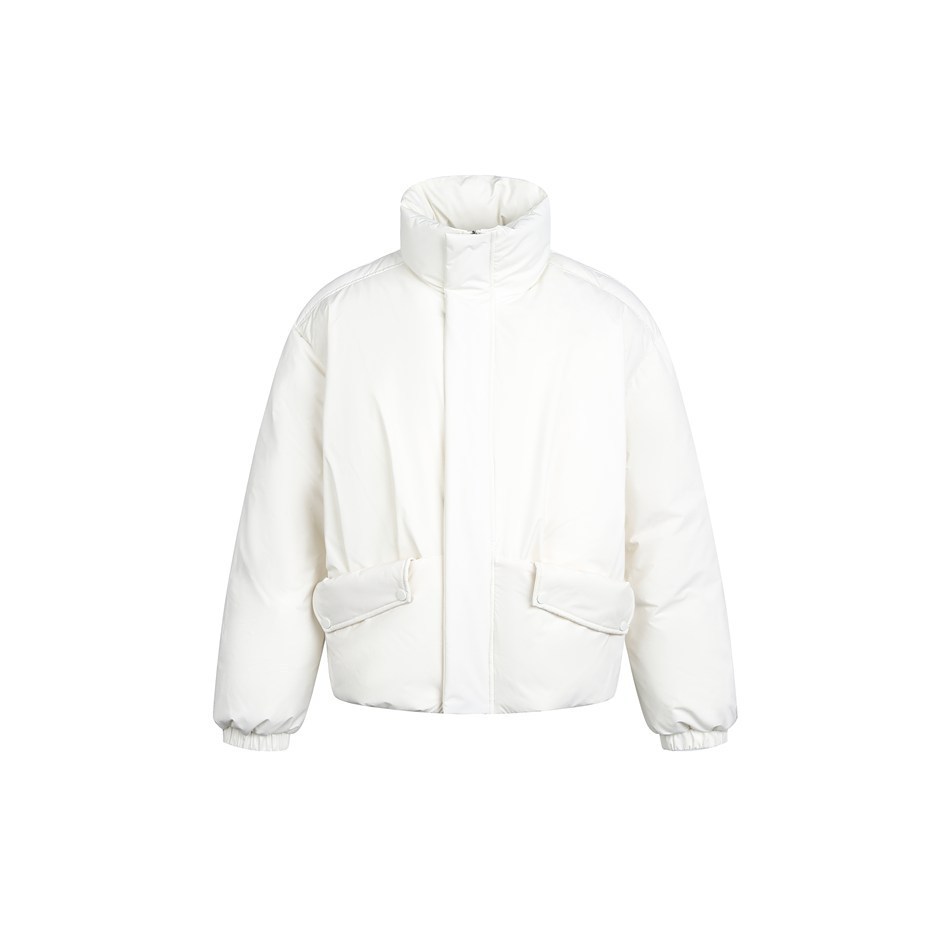 冬季90白鴨絨立領羽絨服女復古高級感保暖棉襖外套