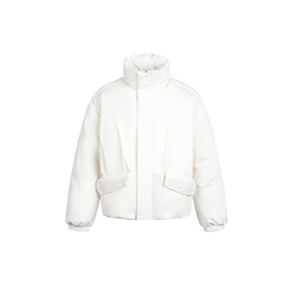 冬季90白鴨絨立領羽絨服女復古高級感保暖棉襖外套