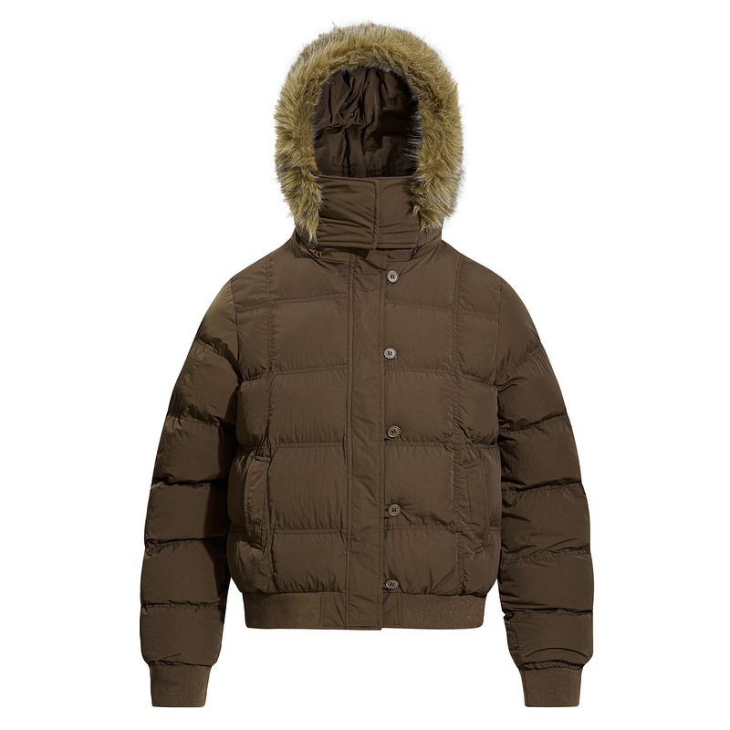 菲奧娜短款藏青色棉服外套女冬季新款加厚保暖棉衣棉襖