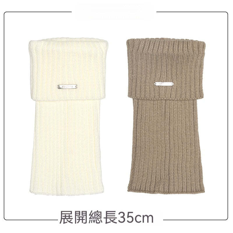 腿套白色針織女款冬季發熱保暖襪套雪地靴堆堆襪冬季小腿襪子加厚