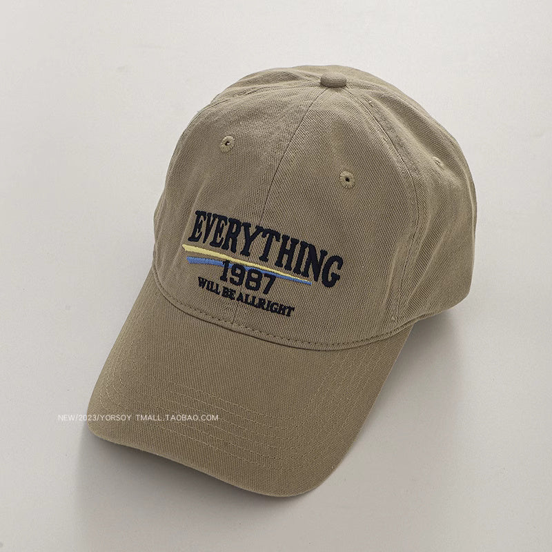 美式復古顯白酒紅色鴨舌帽子女顯臉小街頭休閒寬彎簷深頂棒球帽