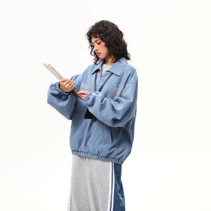 美式街頭vintage工裝夾克外套女春季重磅潮牌上衣