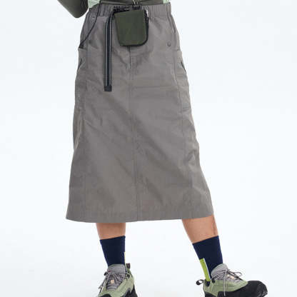 春夏新款戶外中長運動登山防潑水長裙凉感透氣工裝半身裙女