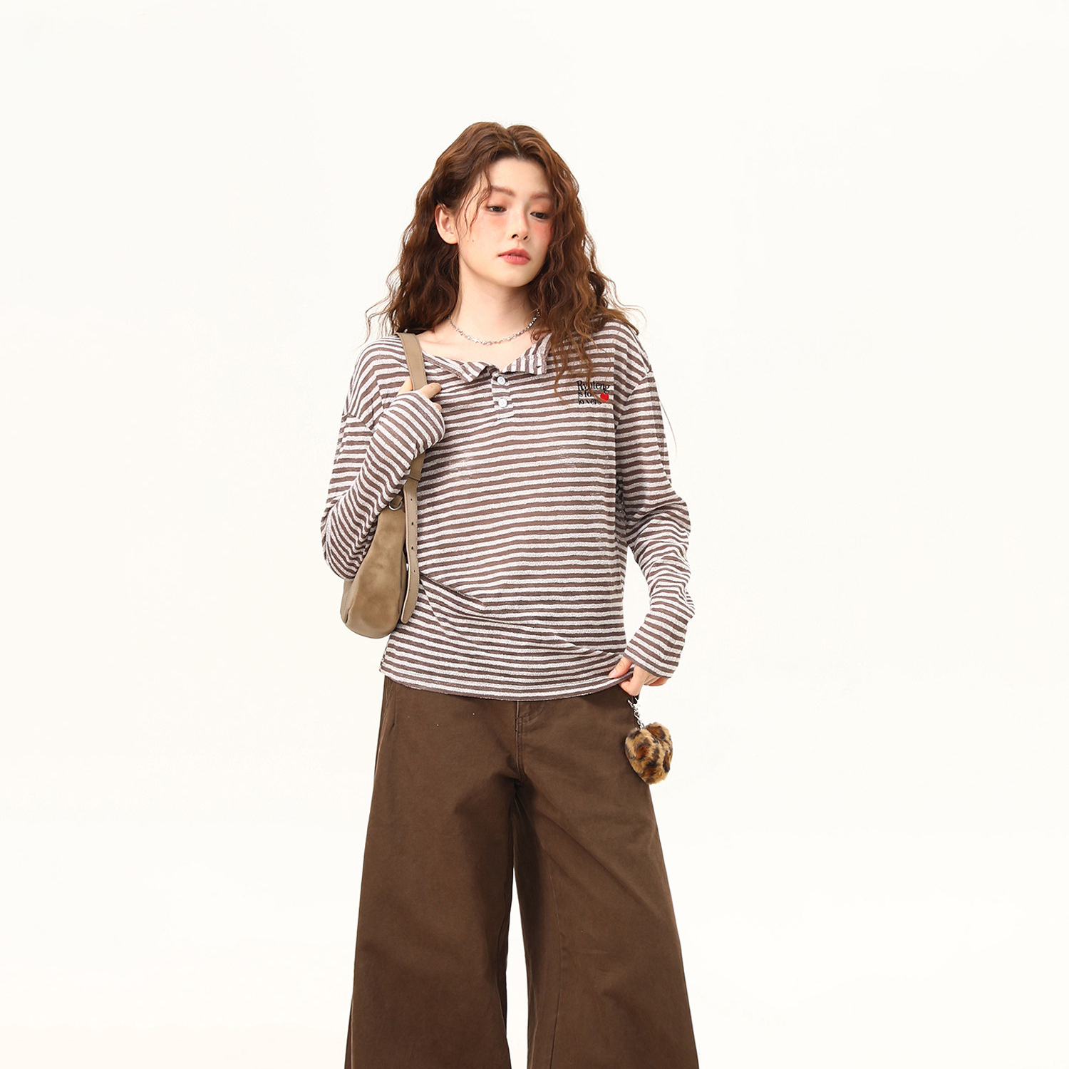 春夏新款復古條紋長袖T恤女一字肩慵懶風薄款防曬罩衫女