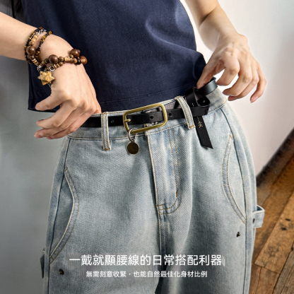 復古植鞣頭層純正真牛皮帶條牛仔褲細小腰帶女士腰間配飾