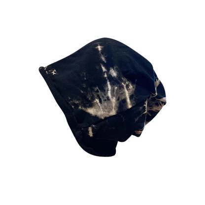 美式復古紮染堆堆帽子女卷邊顯臉小街頭休閒針織素顏包頭冷帽頭巾