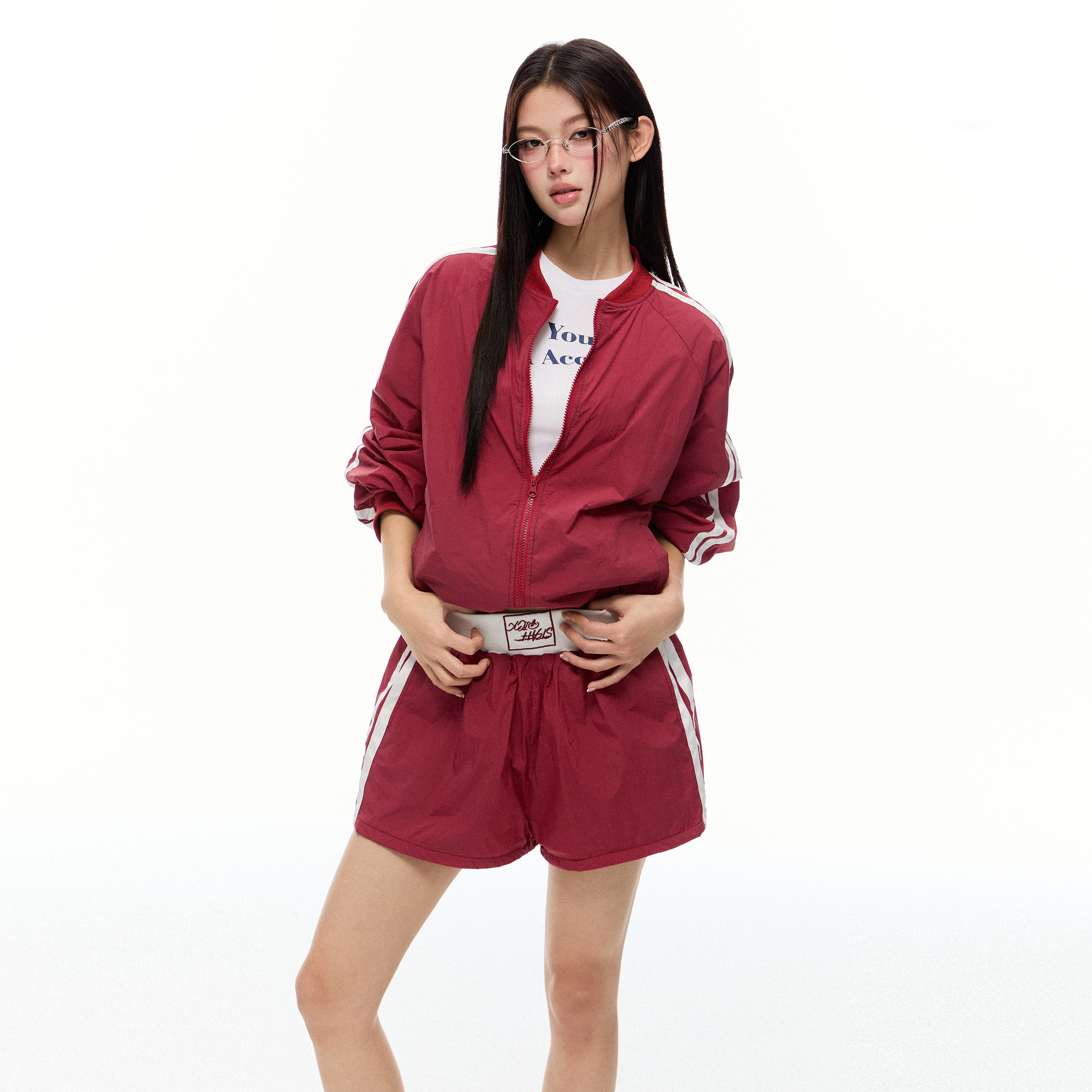 修身防曬衣女2025年夏季新款收腰外套上衣短褲女防曬服套裝