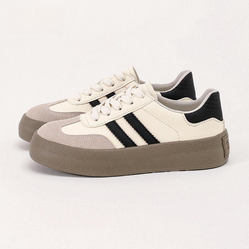 復古經典德訓鞋女2025春秋季新款鞋子女透氣厚底小白鞋休閒板鞋女