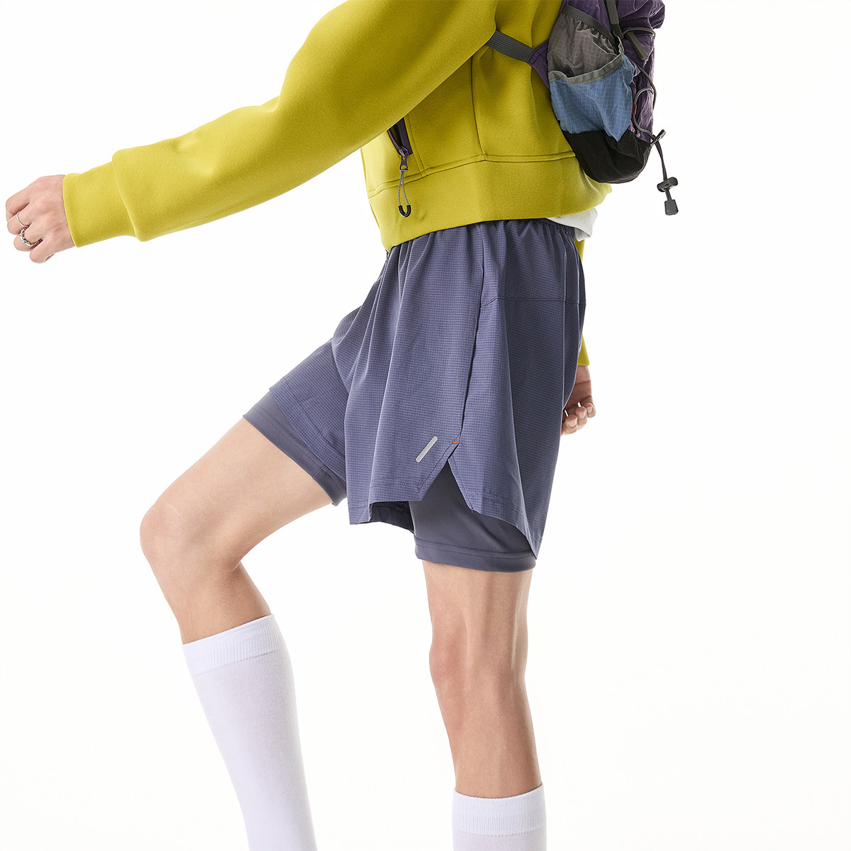 戶外假兩件騎行運動短褲女男2026夏薄款速幹內襯徒步登山褲子